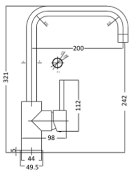 Rund Curved Sink Mixer