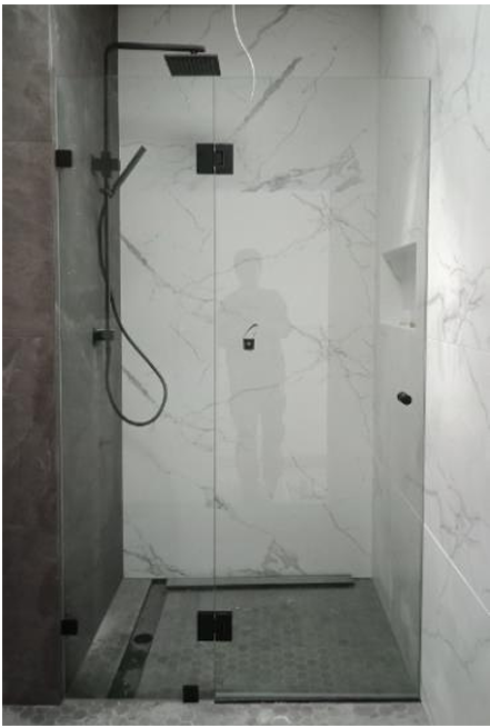 Hifo 2 Frameless Wall to Wall Shower Screen - Pivot Door