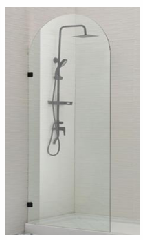 Spla Frameless Single Panel Shower Screen - Arc