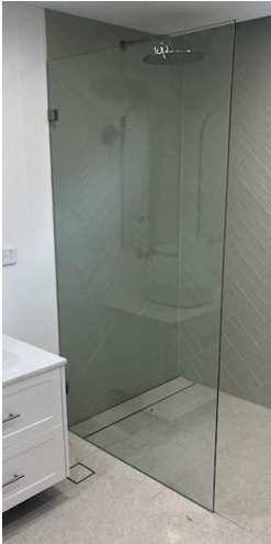 Frameless Single Panel Shower Screen - Rectangle