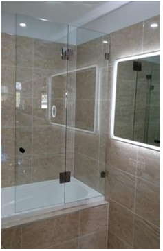 Nexus Frameless Bathscreen Shower Screen - Pivot Door