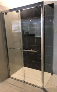 Marini Semi Frameless Corner Shower Screen - Sliding Door