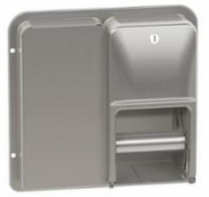 Partition Mounted Double Toilet Paper Holder