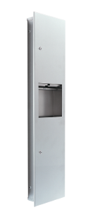 Recessed Paper Towel Dispenser and Waste Bin