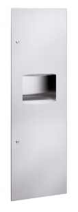 Recessed Paper Towel Dispenser and Waste Bin