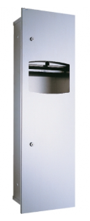 Recessed Paper Towel Dispenser and Waste Bin