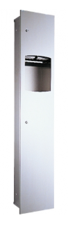 Recessed Paper Towel Dispenser and Waste Bin