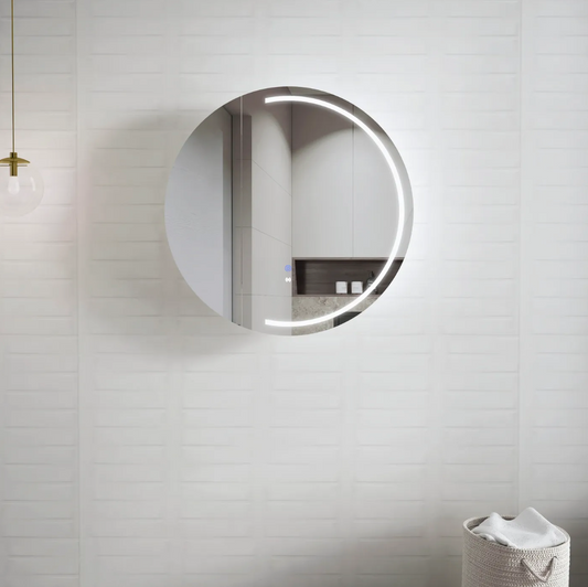 LED Round White Shaving Cabinet - 800