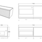 Bellevue Wall Hung Vanity - 1200mm