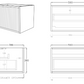 Bellevue Wall Hung Vanity (Slim) - 600mm