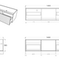 Bellevue Wall Hung Vanity (Slim) - 1500mm