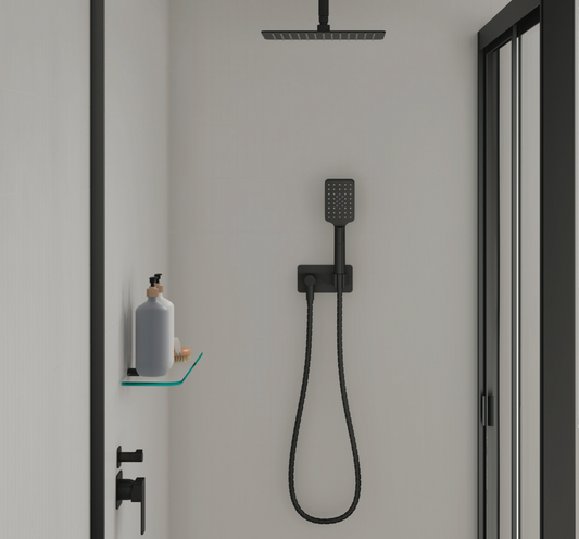 Tono Wall Mixer With Diverter - Square Plate