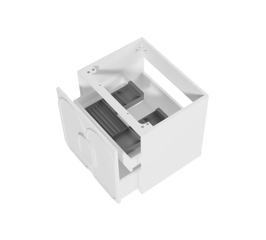 Laguna Matte White Vanity - 600x460