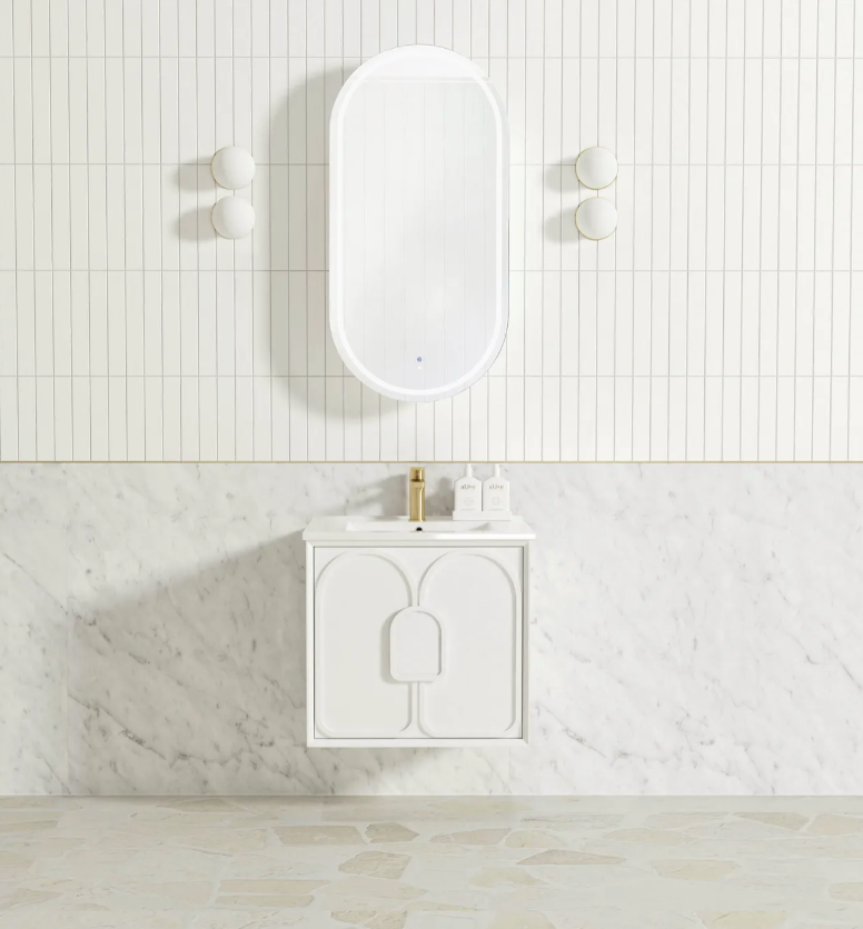 Laguna Matte White Vanity - 600x460