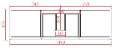 Petra Series - Colour PVC Wall Hung Vanity (SB) - 1500x460x520