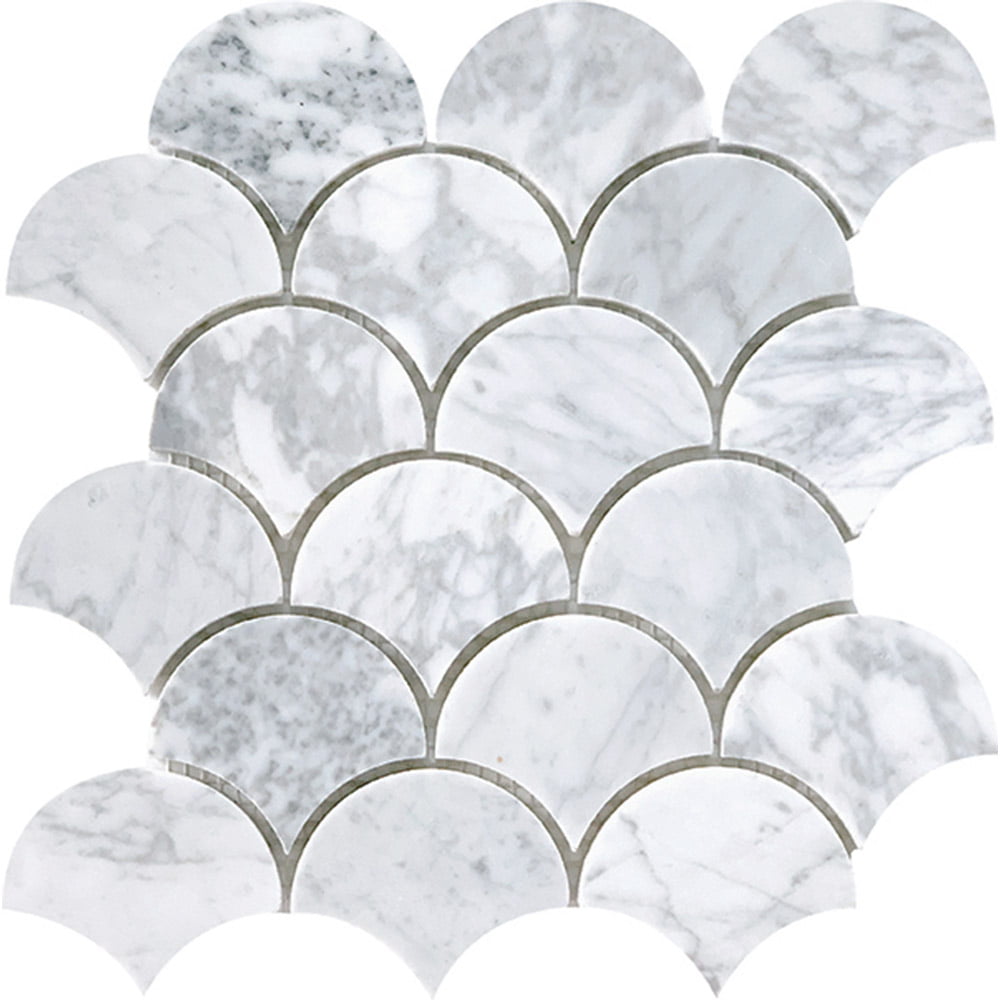 Tuscany Mosaics - Carrara Fish Scale