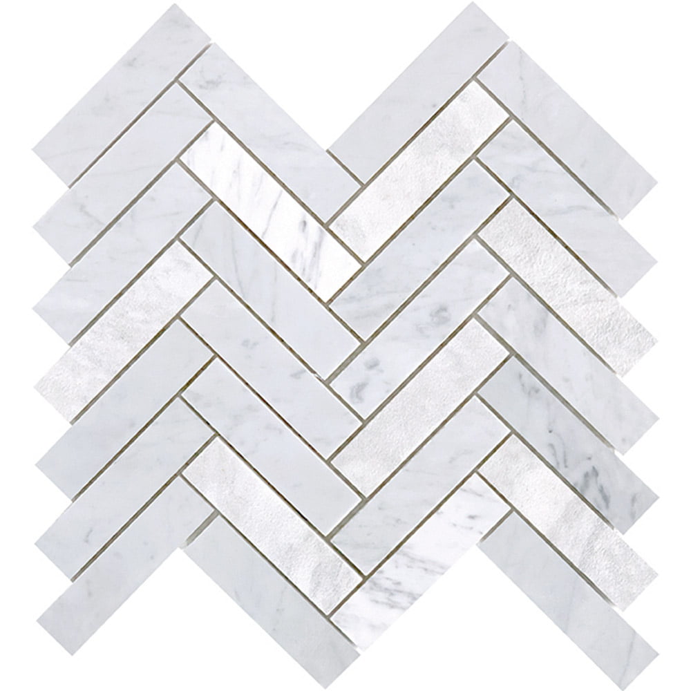 Tuscany Mosaics - Carrara Herringbone