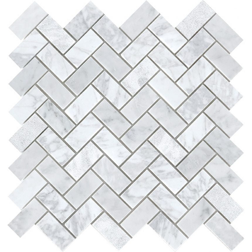 Tuscany Mosaics - Carrara Herringbone