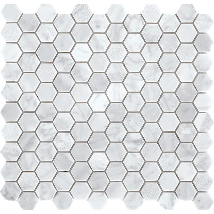 Tuscany Mosaics - Carrara Hexagon