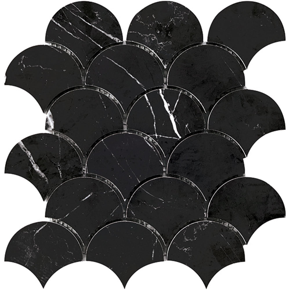 Tuscany Mosaics - Nero Marquina Fish Scale