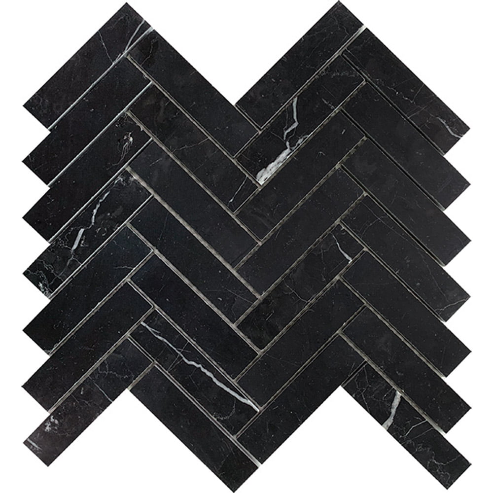 Tuscany Mosaics - Nero Marquina Herringbone