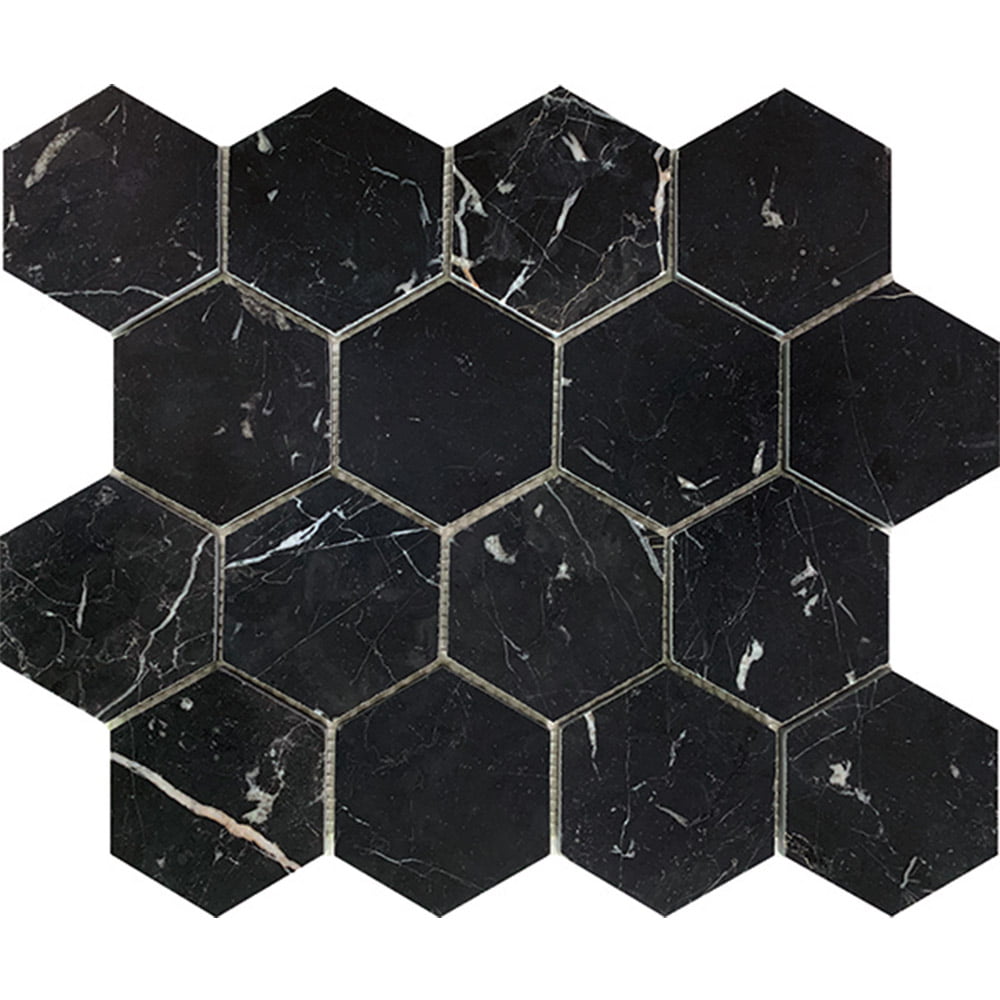 Tuscany Mosaics - Nero Marquina Hexagon