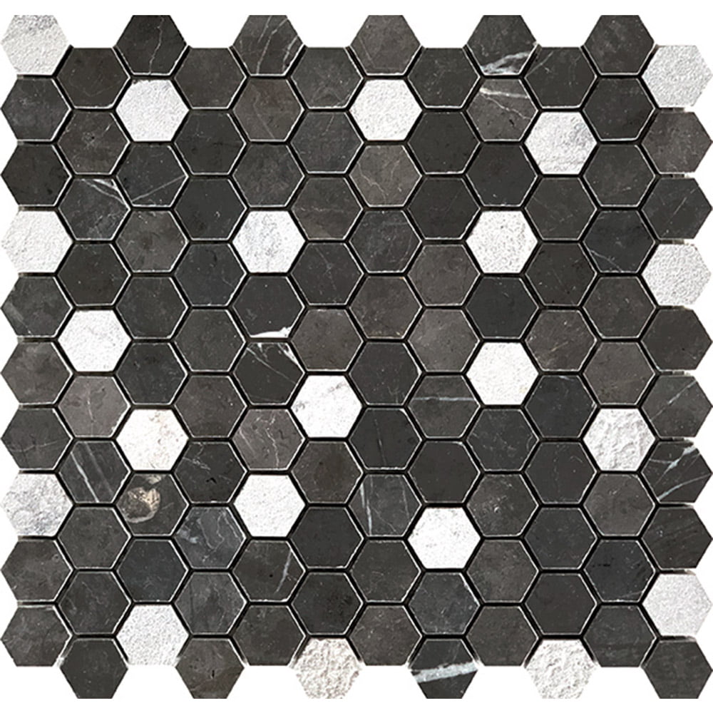 Tuscany Mosaics - Petra Dark Hexagon