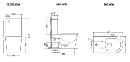 Alzano RImless Toilet Suite