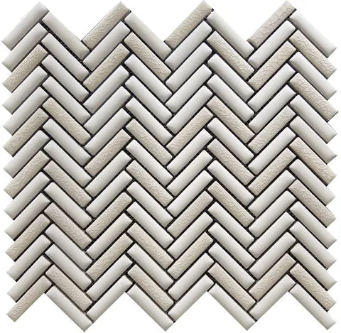 Roma Mini Herringbone Mix White