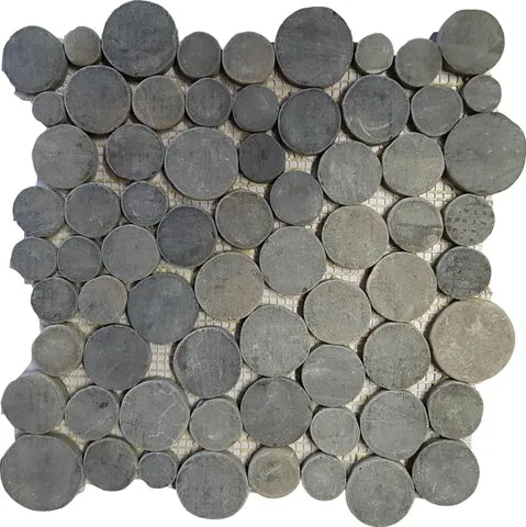 Botany Bay Pebbles Dark Grey Coin