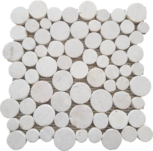 Botany Bay Pebbles White Coin