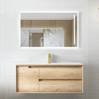 Natural Oak Byron Single Bowl Vanity - 1200x460