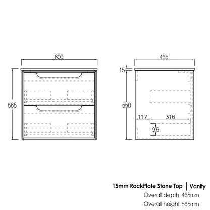 Natural Oak Byron Vanity - 600x460