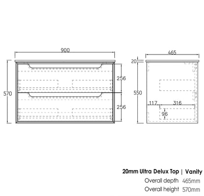 Natural Oak Byron Vanity - 900x460