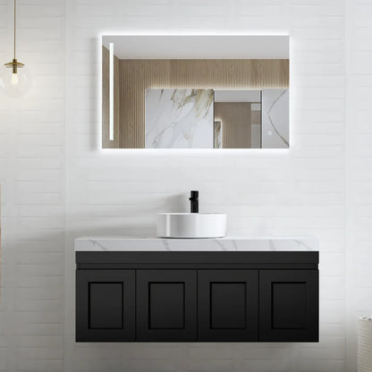 Hampton Matte Black Mark II Vanity - 1200x460