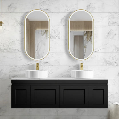 Hampton Matte Black Mark II Vanity - 1500x460