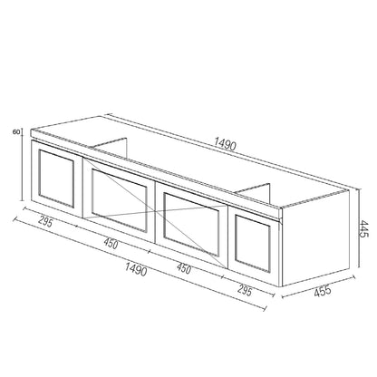 Hampton Matte Black Mark II Vanity - 1500x460