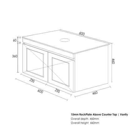 Hampton Matte White Mark II Vanity - 600x460