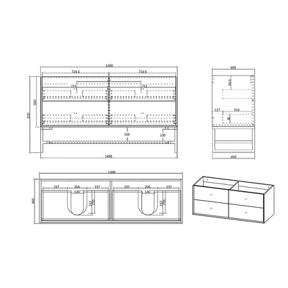 Light Grey Boston Vanity - 1500x460