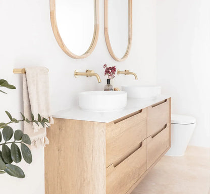 Natural Oak Byron Double Bowl Vanity - 1200x460