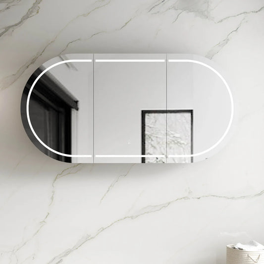 LED Bondi White Shaving Cabinet - 1800x900