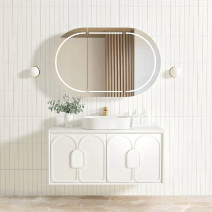 Laguna Matte White Vanity - 1200x460