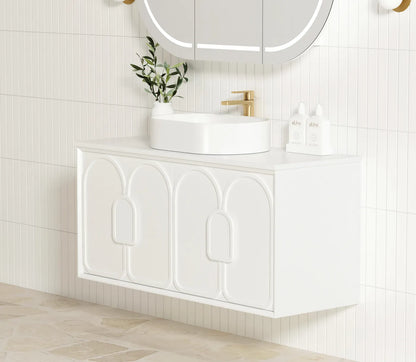 Laguna Matte White Vanity - 1200x460