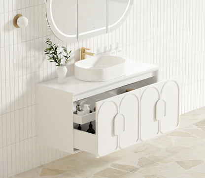 Laguna Matte White Vanity - 1200x460