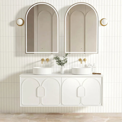 Laguna Matte White Vanity - 1500x460