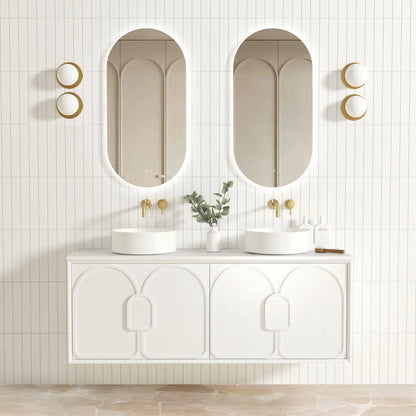 Laguna Matte White Vanity - 1500x460