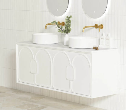 Laguna Matte White Vanity - 1500x460