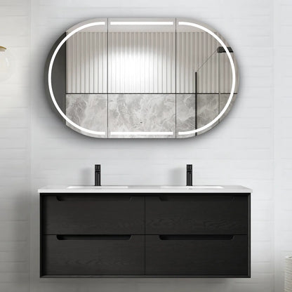 Black Oak Byron Double Bowl Vanity - 1200x460