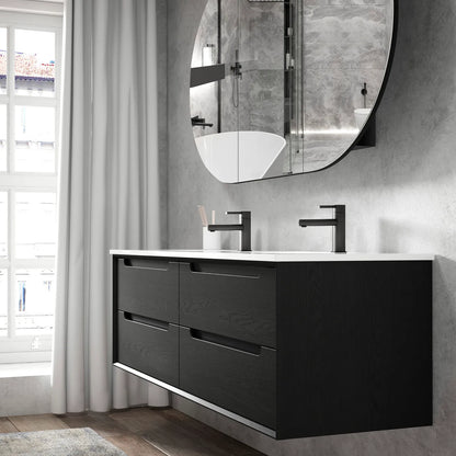 Black Oak Byron Double Bowl Vanity - 1200x460