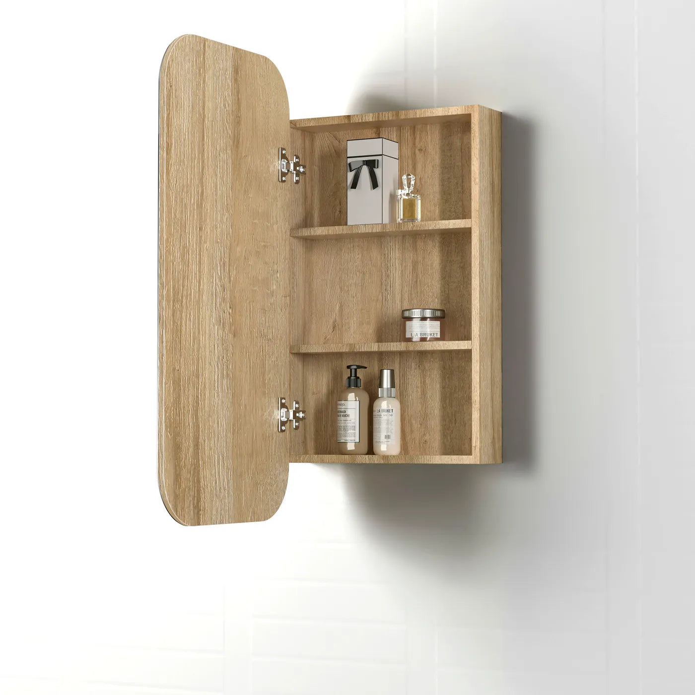 Newport Natural Oak Shaving Cabinet - 900x450